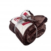 Cuvertura catifea maro